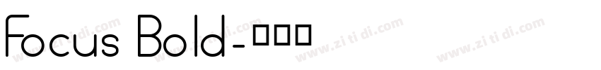 Focus Bold字体转换